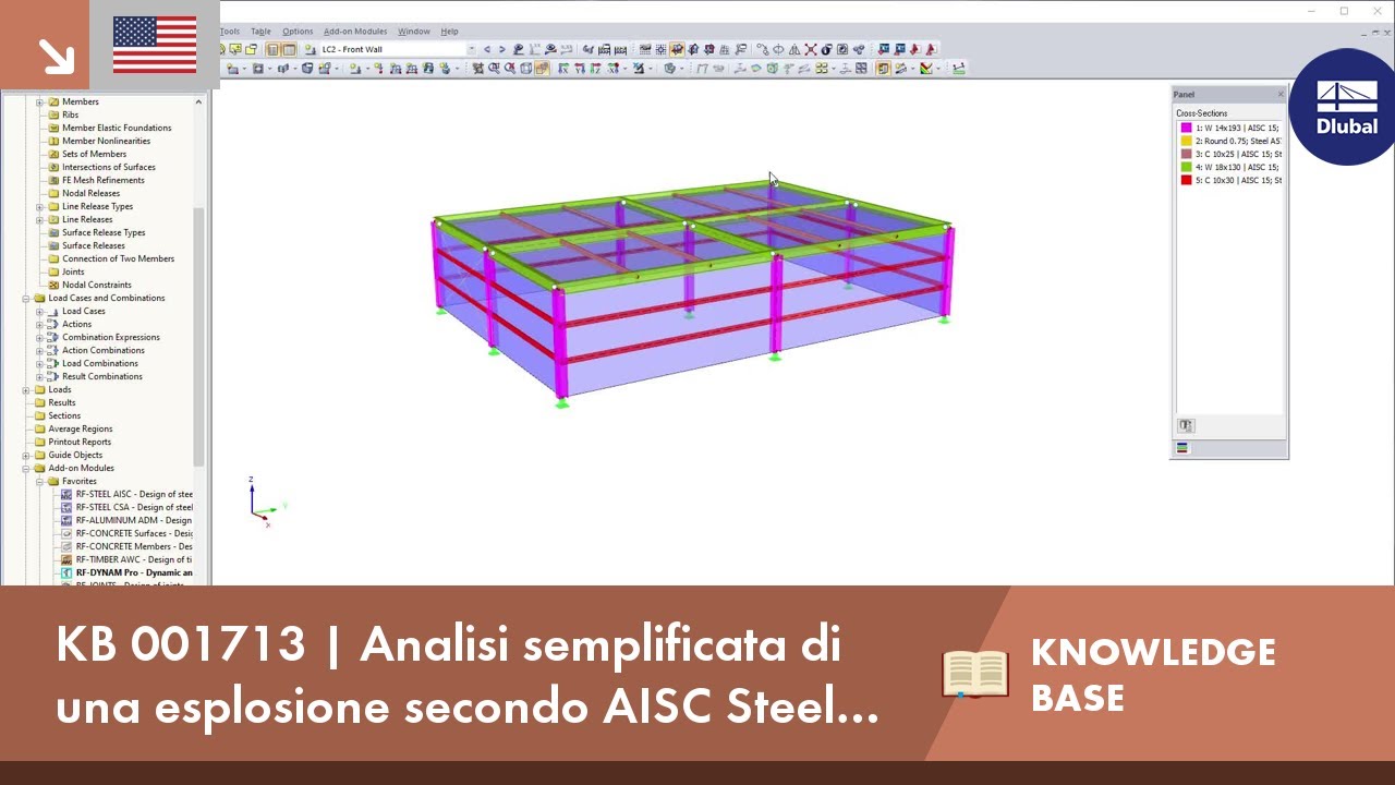 KB 001713 | Analisi semplificata di una esplosione secondo AISC Steel Design Guide 26