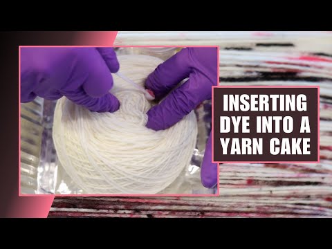 Dyepot Weekly #449 - Inserting Dry Dye Powder Into a Yarn Cake; Asymmetric Variegated Yarn