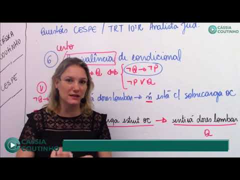 CESPE - CORREÇÃO DE EXERCÍCIOS - RLM - LÓGICA DA ARGUMENTAÇÃO - Profa. Cássia Coutinho.