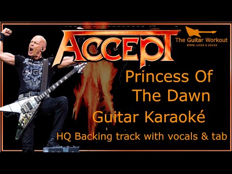 Accept - Princess Of The Dawn (HQ Backing Track with vocals & tab | Guitar Karaoke)