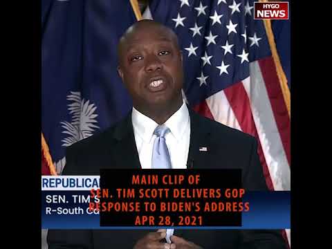 Sen. Tim Scott delivers GOP response to Biden's address 4/28/2021