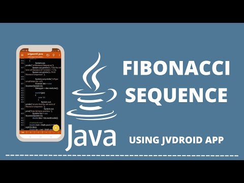 Fibonacci Sequence Java Console App Using Jvdroid Ide