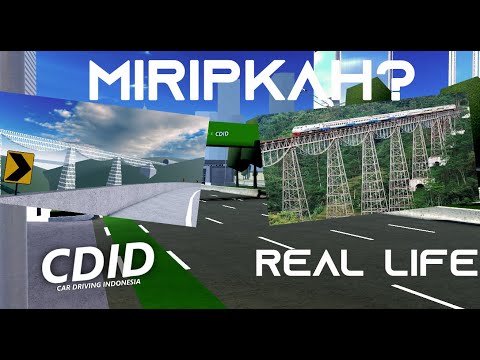 Tempat Wisata & Icon Kota di CDID VS Di Kehidupan Nyata, Mirip Kah? | Roblox Car Driving Indonesia