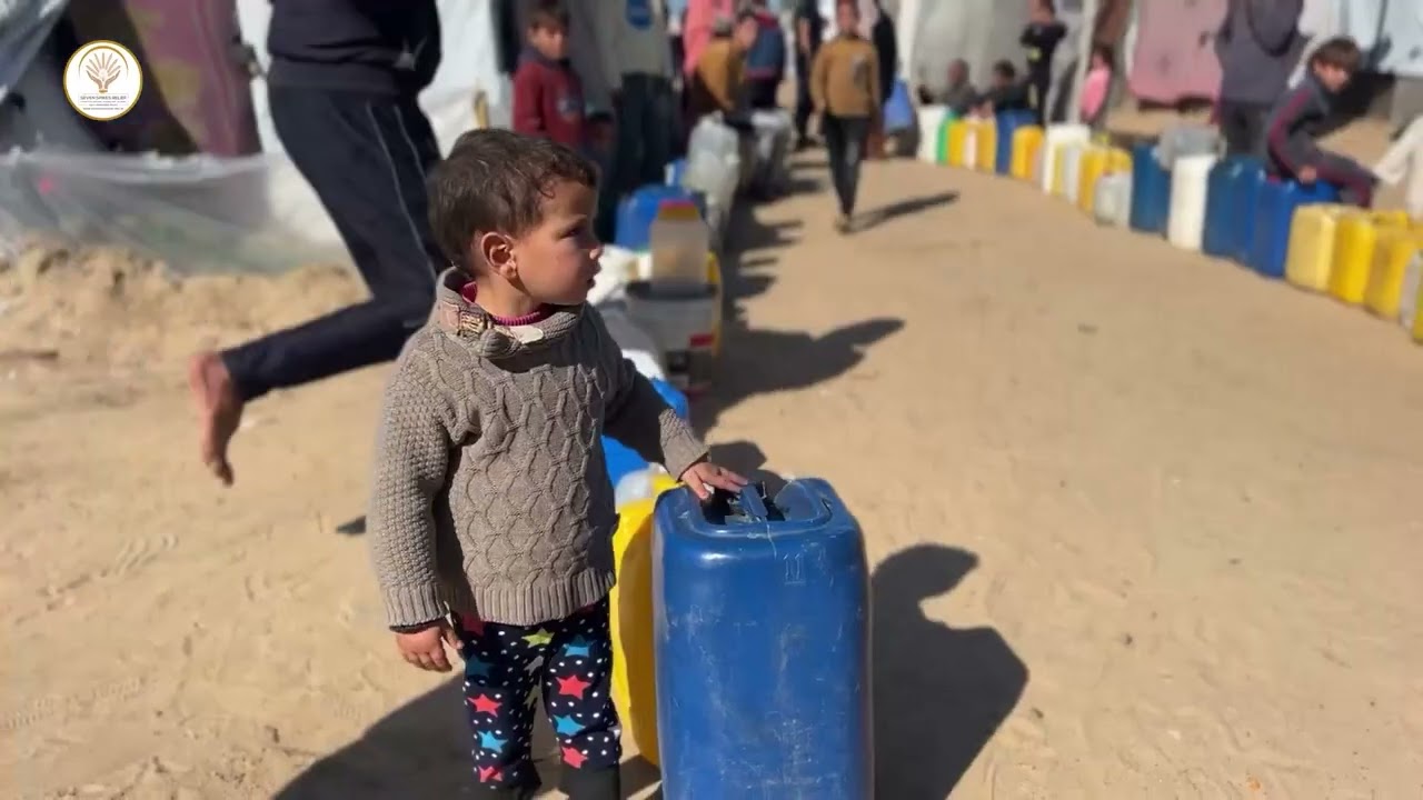 Water Tanks Distribution (233) for the Displaced families in Gaza, Thanks to  Yunus Ali Hoque