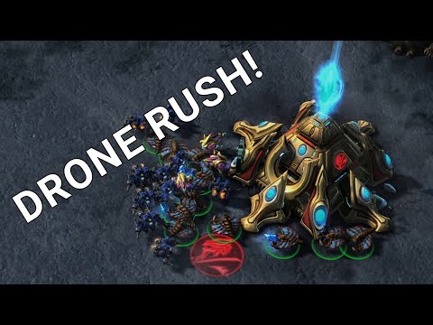 DID SOMEONE SAY DRONE RUSH? - StarCraft 2 shenanigans