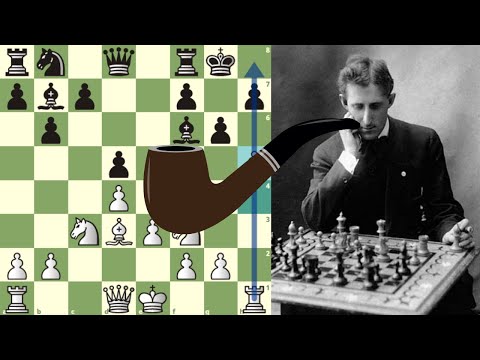 "THE PIPE GAME": Marshall vs. Burn (Paris, 1900)