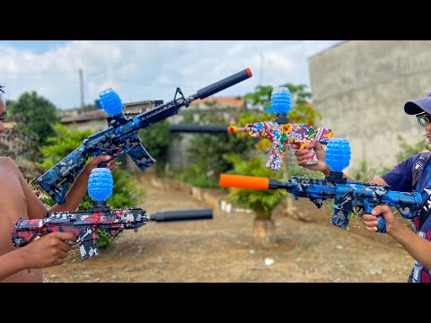 Guerrinha De Arminha de Gel Com a Criançada - São Muito Forte e Veloz !…