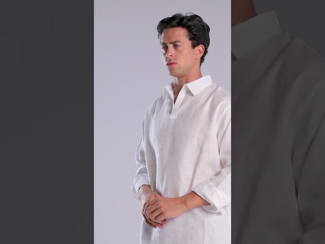 بولو ابيض كم طويل