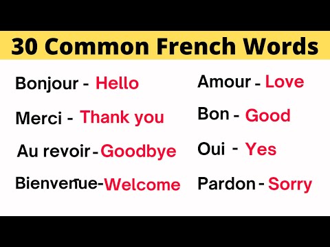 30 Basic French Words You Need to Know!