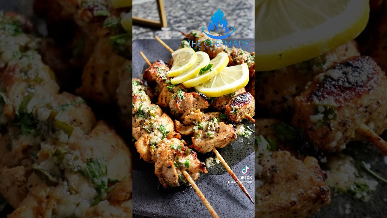 ￼ Lemon Pepper Chicken Skewers ￼