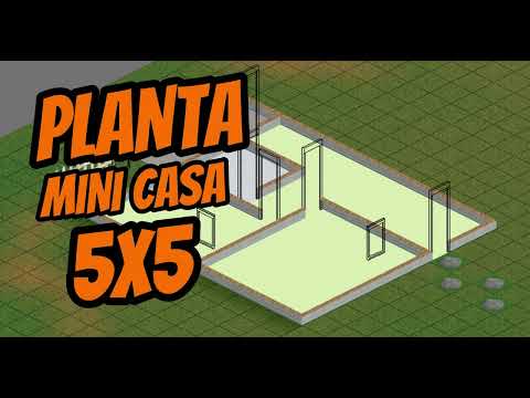 Planta da Mini Casa 5x5 | Casa Pequena | Small House | Casa Pequeña