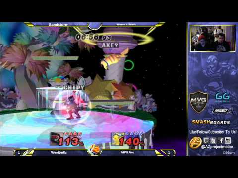 Sandstorm Winner's Semis MVG Axe Pikachu vs Westballz Falco