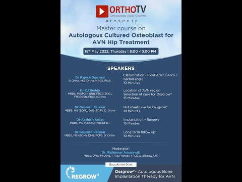 Master Course on - Autologous Cultured Osteoblast for AVN  Hip treatment