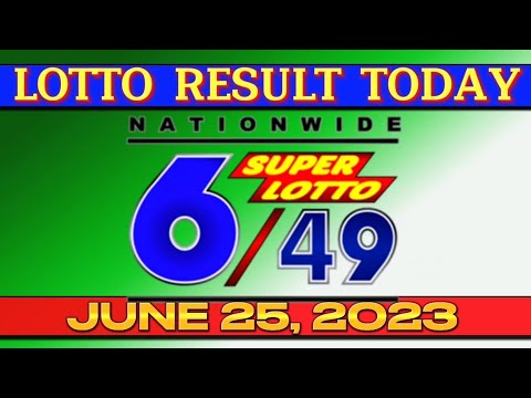 6/49 SUPER LOTTO 9PM RESULT TODAY JUNE 25, 2023 #649superlotto #lottoresult #lottoresulttoday