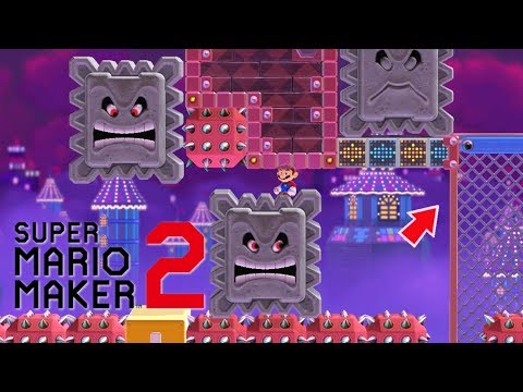Beating Speedy's New Mario Maker 2 Thwomp Thurfing Level
