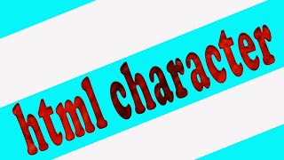html character,