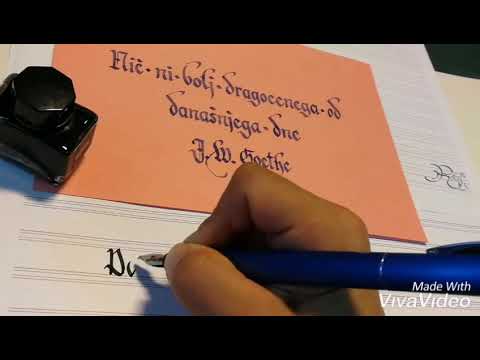 PEN MAG Calligraphy Kaligrafija: izpis citata / writing a quote