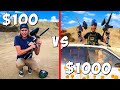 100 Vs 1000 Paintball Battle Royale BUDGET CHALLENGE