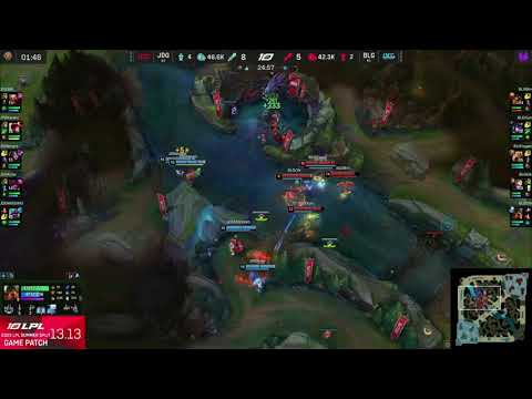 JDG Ruler Xayah rooting 5 enemies - JDG vs BLG - LPL 2023