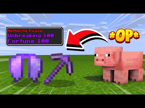 Minecraft But Pigs Drops OP ITEMS | #mightyplays #minecraft #datapacks