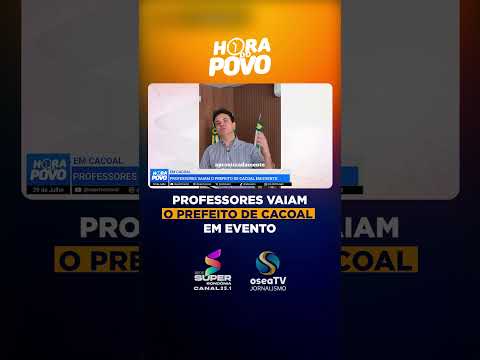 PROFESSORES VAIAM PREFEITO TONY PABLO DURANTE EVENTO DA EDUCAÇÃO EM CACOAL