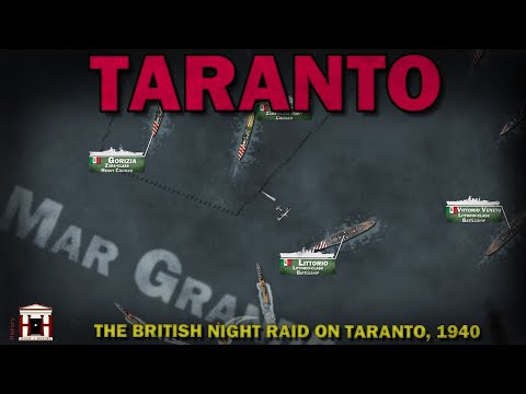 The British Night Strike on Taranto Harbour, 1940 - Animated