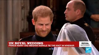 UK Royal Wedding: Prince Harry meets Meghan Markle at the altar