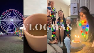 VLOGMAS: Spend Christmas Eve & Day with me, holiday festival, sick on my birthday + family time