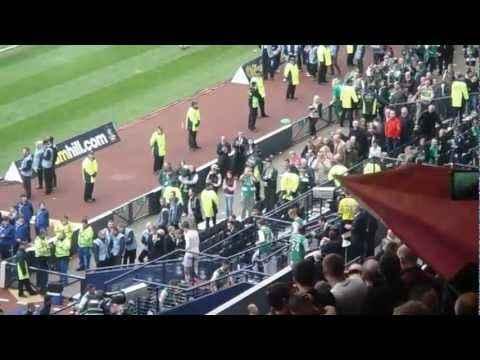 Gary O'Connor Chucks His Losers Medal - Hearts v Hibs Scottish Cup Final 2012