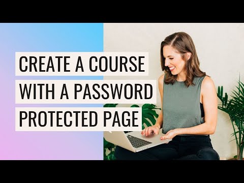 Part of a video titled How to create a course on Squarespace with a Password ...