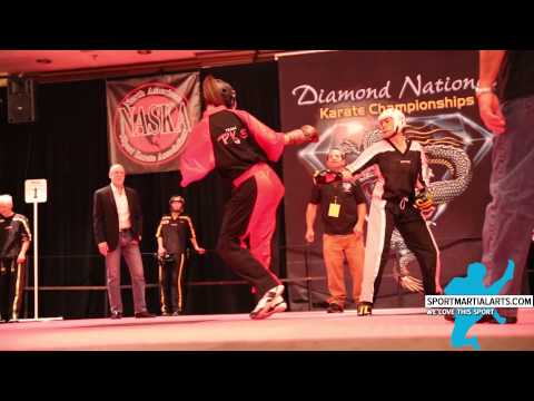 Andrea Provo vs Nicole Pelland - Women's Sparring - Diamond Nationals 2014