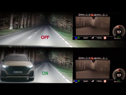Audi Q7/Q8: Laser Light with HD matrix LED + Night Vision. Review & Real-Life Test :: [1001cars]