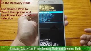 Samsung Galaxy Core Prime Recovery Mode and Download Mode