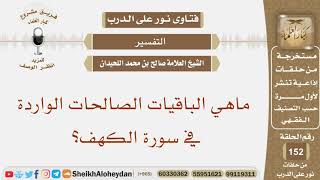 صورة ماهي الباقيات الصالحات الواردة في سورة الكهف؟ الشيخ صالح بن محمد اللحيدان