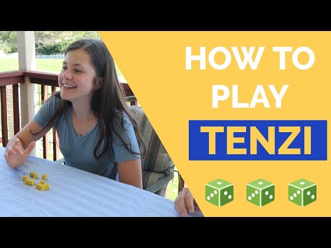 Family playing Tenzi dice game.