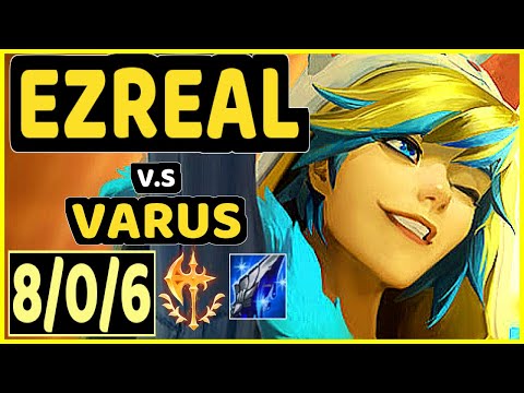 UPSET (EZREAL) vs VARUS - 8/0/6 KDA BOTTOM ADC CHALLENGER GAMEPLAY - EUW