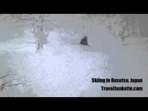 Powder Skiing in the Trees at Rusutsu, Japan