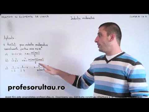 01 cls9 Sets and elements of mathematical logic mathematical induction applications part 1