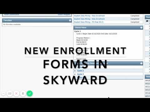 Skyward New Enrollment Forms