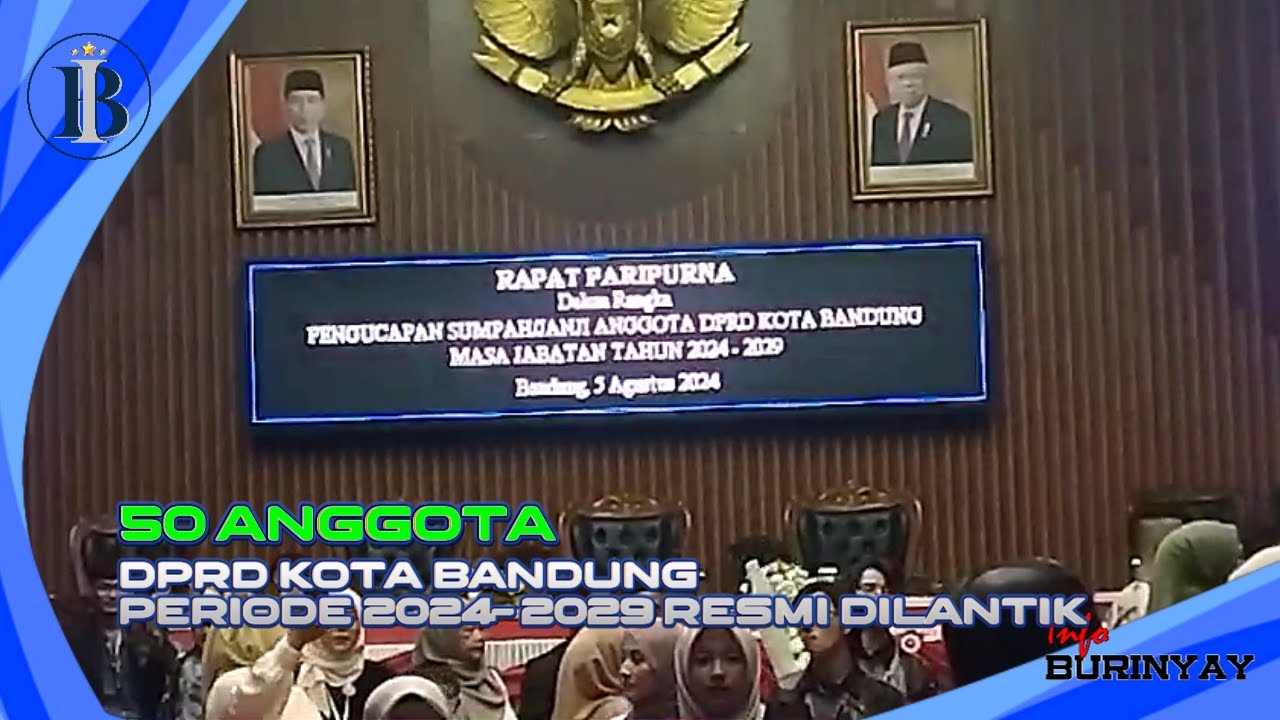 50 Anggota DPRD Kota Bandung Periode 2024-2029 Resmi Dilantik