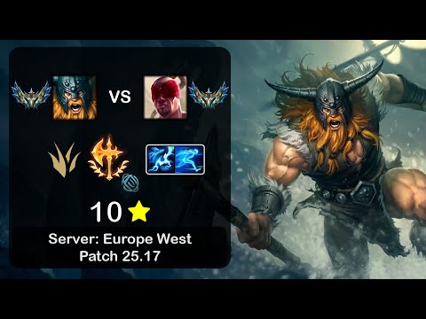 Olaf Jungle vs Lee Sin - EUW Challenger - Patch 25.17