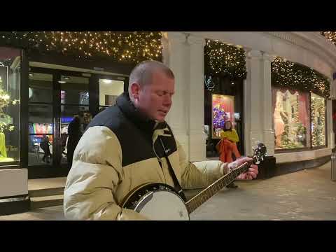 Robin Hey Busking in Galway Ireland - Silent Night