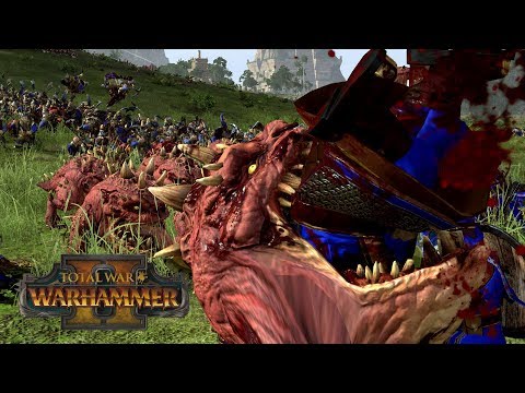 SQUIG STAMPEDE - Greenskins vs Dwarfs // Total War: Warhammer II Online Battle