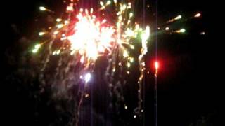 preview picture of video 'Bastille day fireworks St Suzanne 2010'