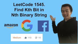 YouTube video 'LeetCode 1545. Find Kth Bit in Nth Binary String - Interview Prep Ep 90'