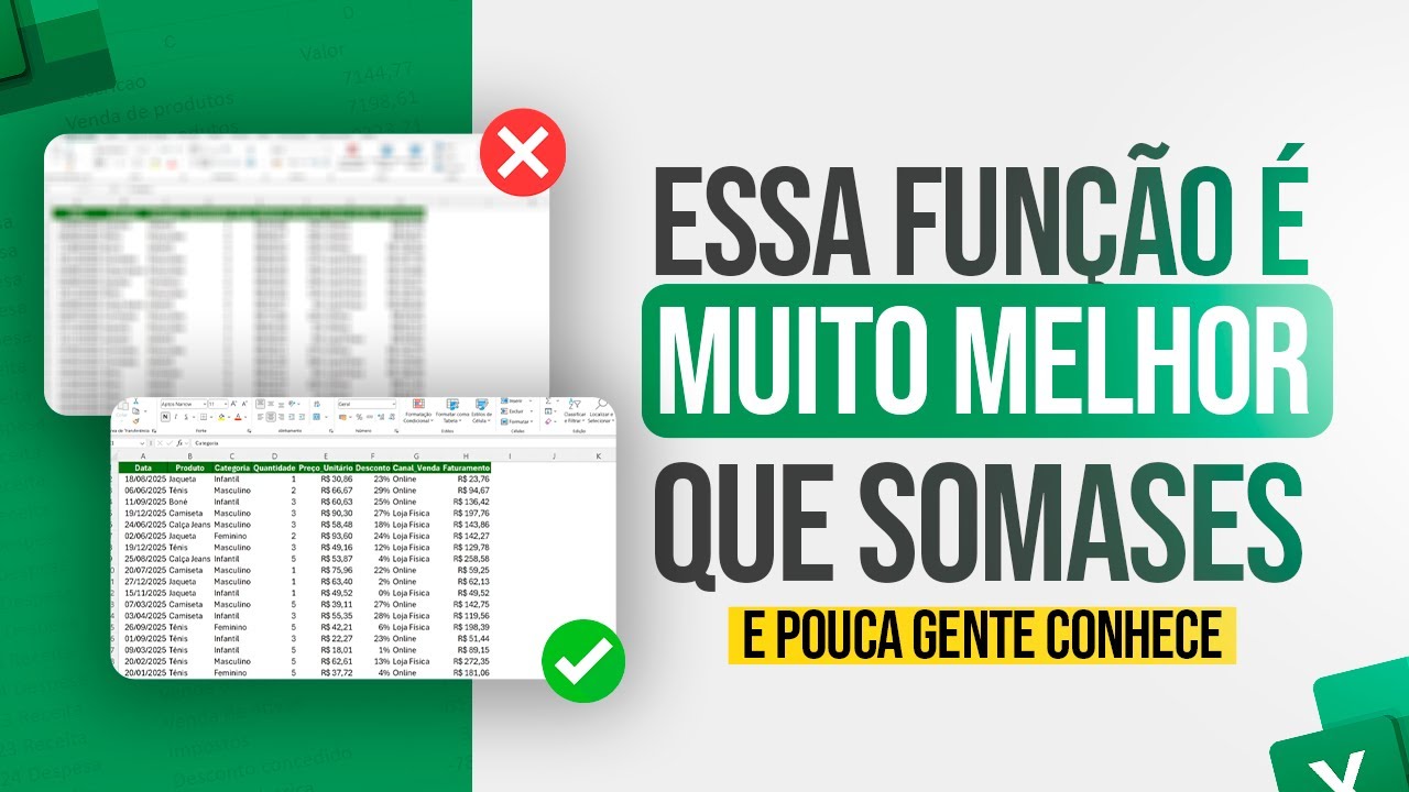 Essa função é MUITO MELHOR que SOMASES e pouca gente conhece