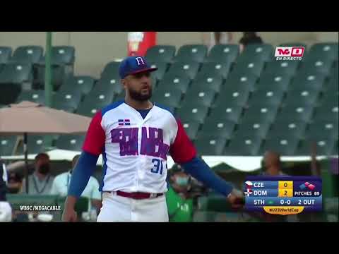 JEREMY OVALLE 7 K S, PITCHER DOMINICANA VS REP CHECA 26 SEPTIEMBRE 2021