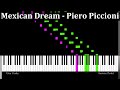 Mexican Dream - Piero Piccioni | Piano Tutorial【Synthesia-style】