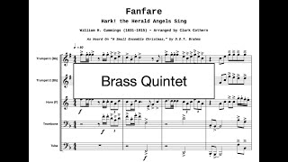 Fanfare, Hark the Herald Angels Sing - for Brass Quintet - Arr. Clark Cothern (1957 -  ) [BMI]
