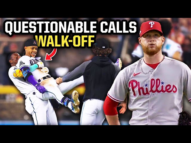 Bad umpiring before Diamondbacks walk off Phillies, a breakdown
